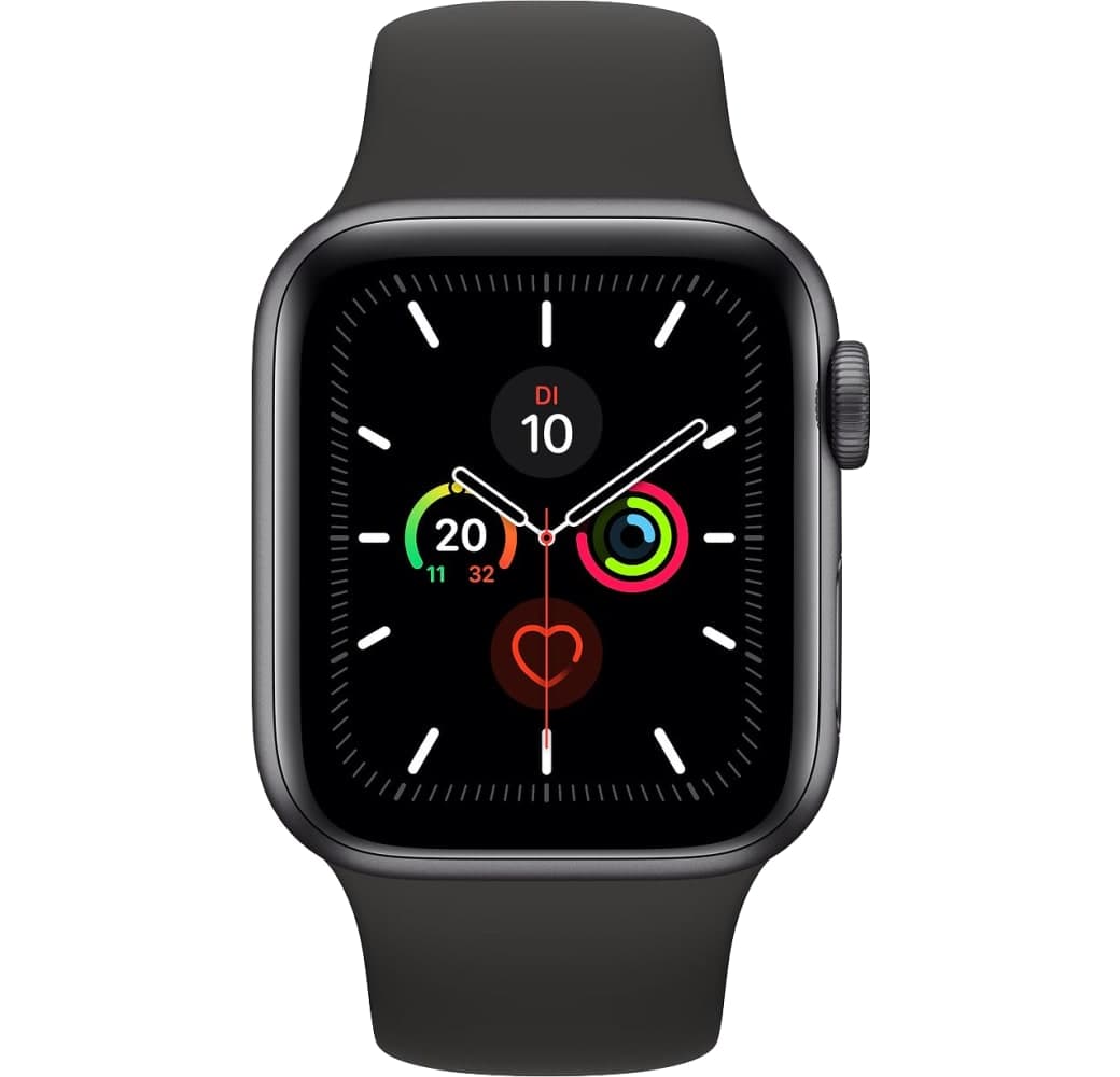 Schwarz Apple Watch Series 5 GPS, Aluminiumgehäuse, 40 mm.1
