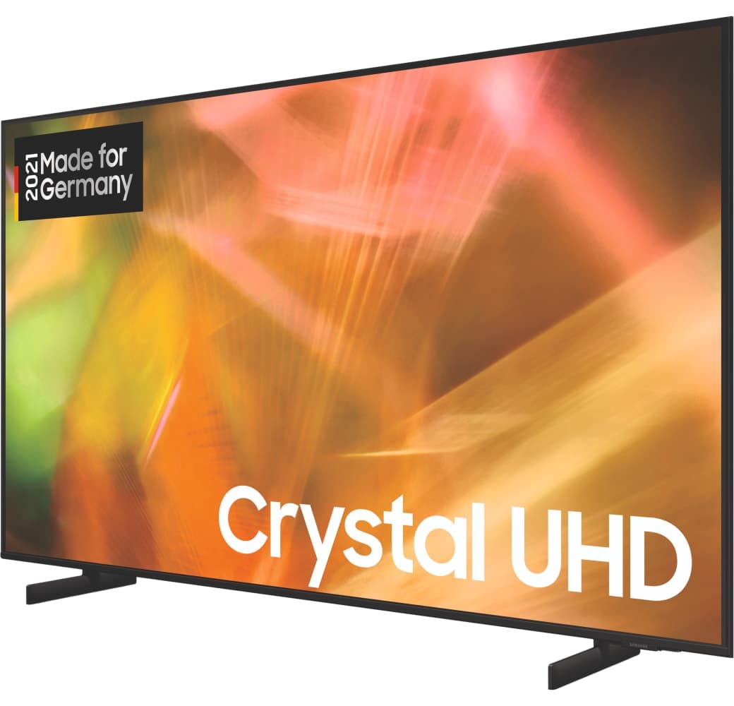 Black Samsung TV 43" GU43AU8079UXZG LED UHD 4K.4