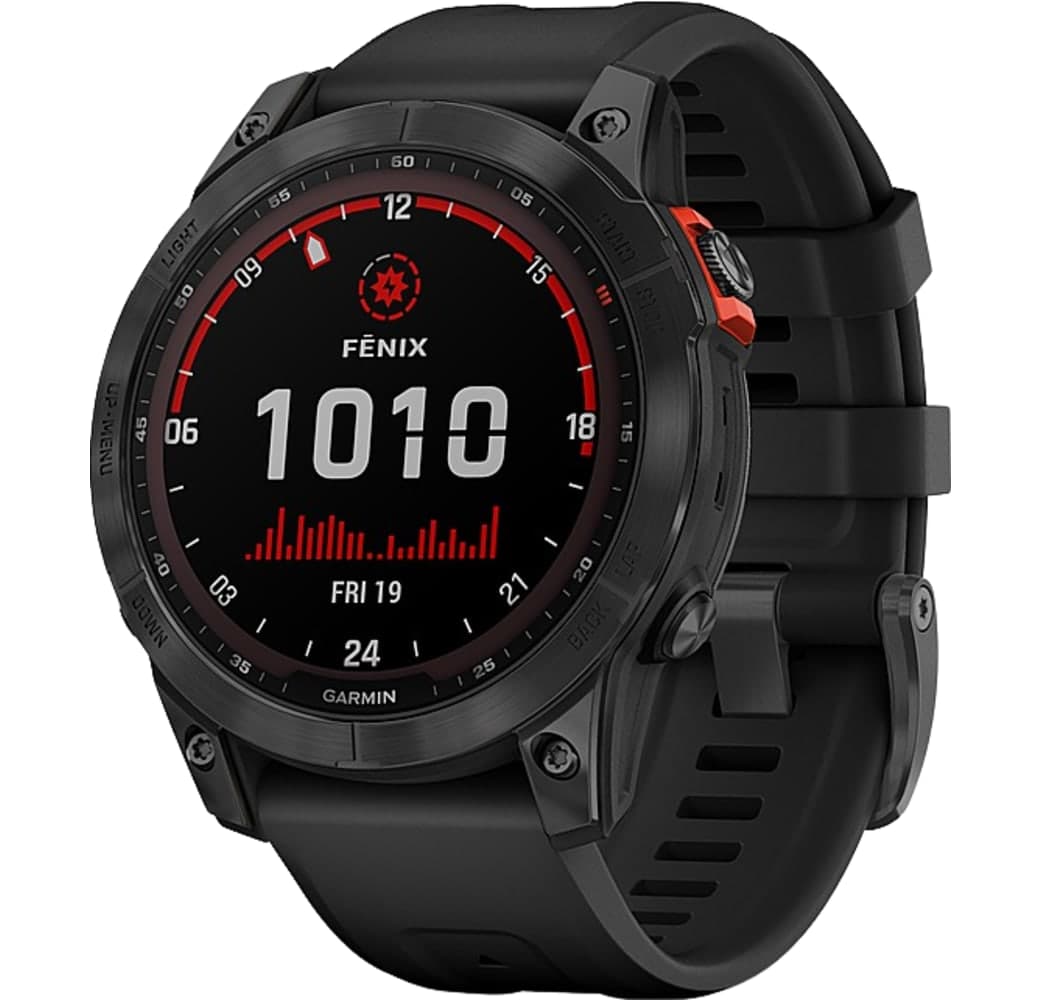 Schwarz Garmin FENIX 7 SOLAR Smartwatch, Stainless Steel Case, 47mm.1