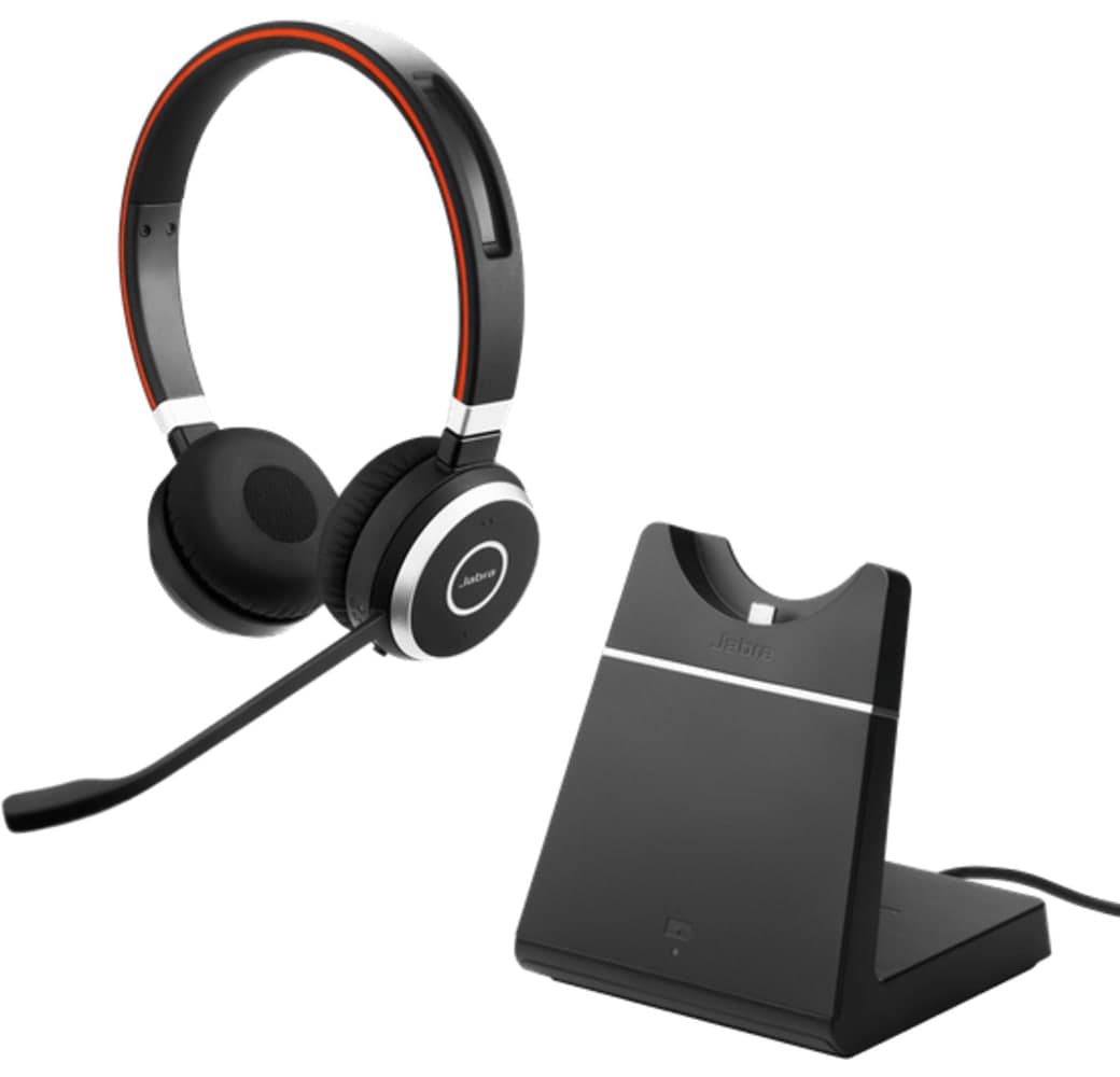 Negro Jabra Evolve 65 UC Estéreo (incluye estación de carga) Auriculares inalámbricos para la oficina.1