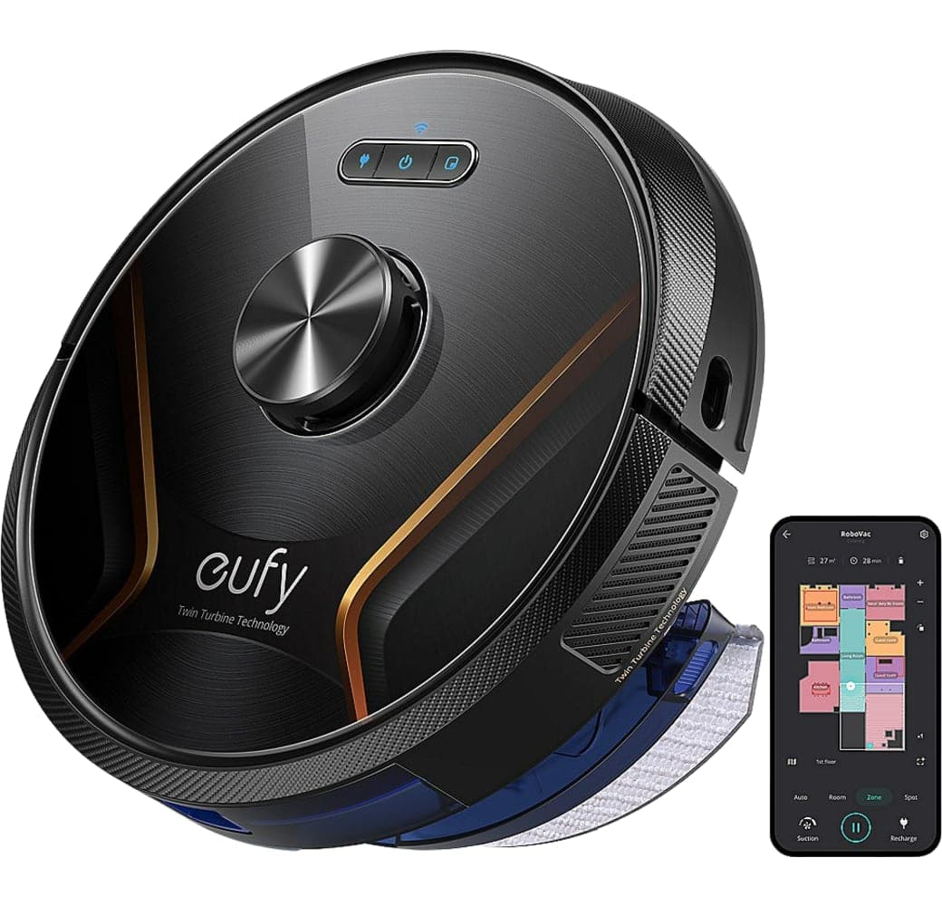 Black eufy Robovac X8 Hybrid Vacuum & Mop Robot Cleaner.1