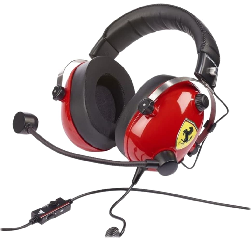 Red Thrustmaster T.Racing Scuderia - Ferrari Edition Over-ear Gaming Headphones.2