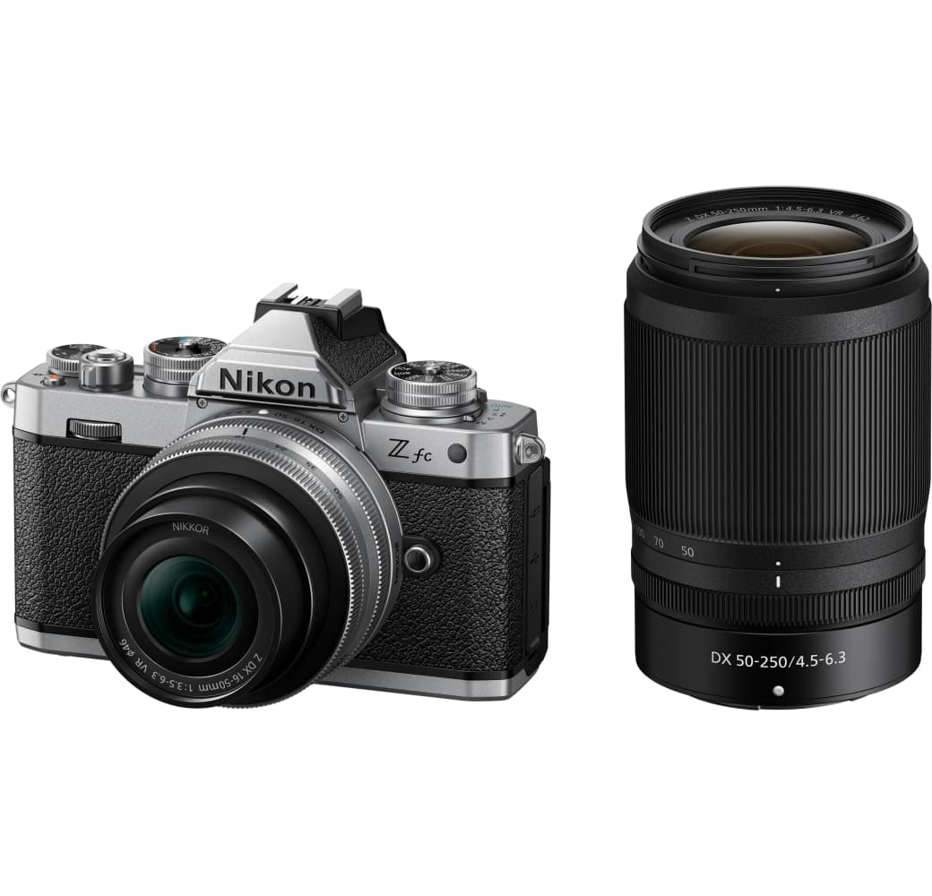Black Nikon Z fc Camera Kit with Nikkor Z DX 16-50mm f/3.5-6.3 VR + Nikkor Z DX 50-250mm f/4.5-6.3 VR Lens.1