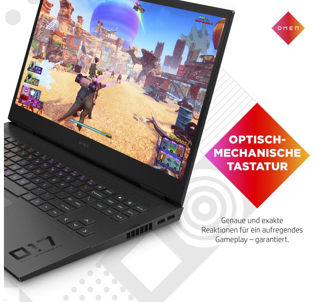 Schwarz HP Omen 17-ck2077ng Gaming Notebook - Intel® Core™ i7-13700HX - 32GB - 512GB SSD - NVIDIA® GeForce® RTX 4080.2