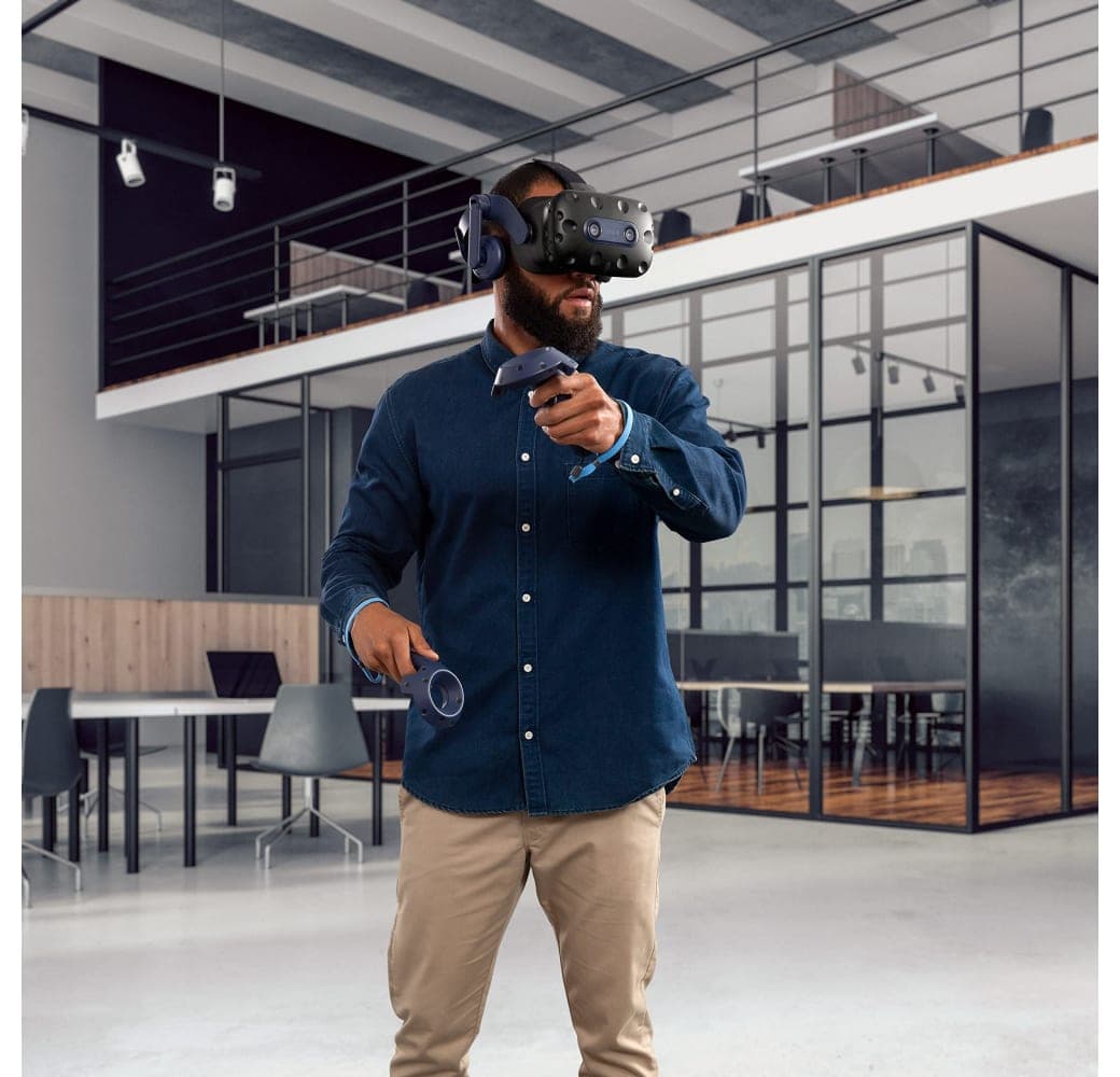 Black HTC Vive Pro 2 Full Kit VR Headset.5