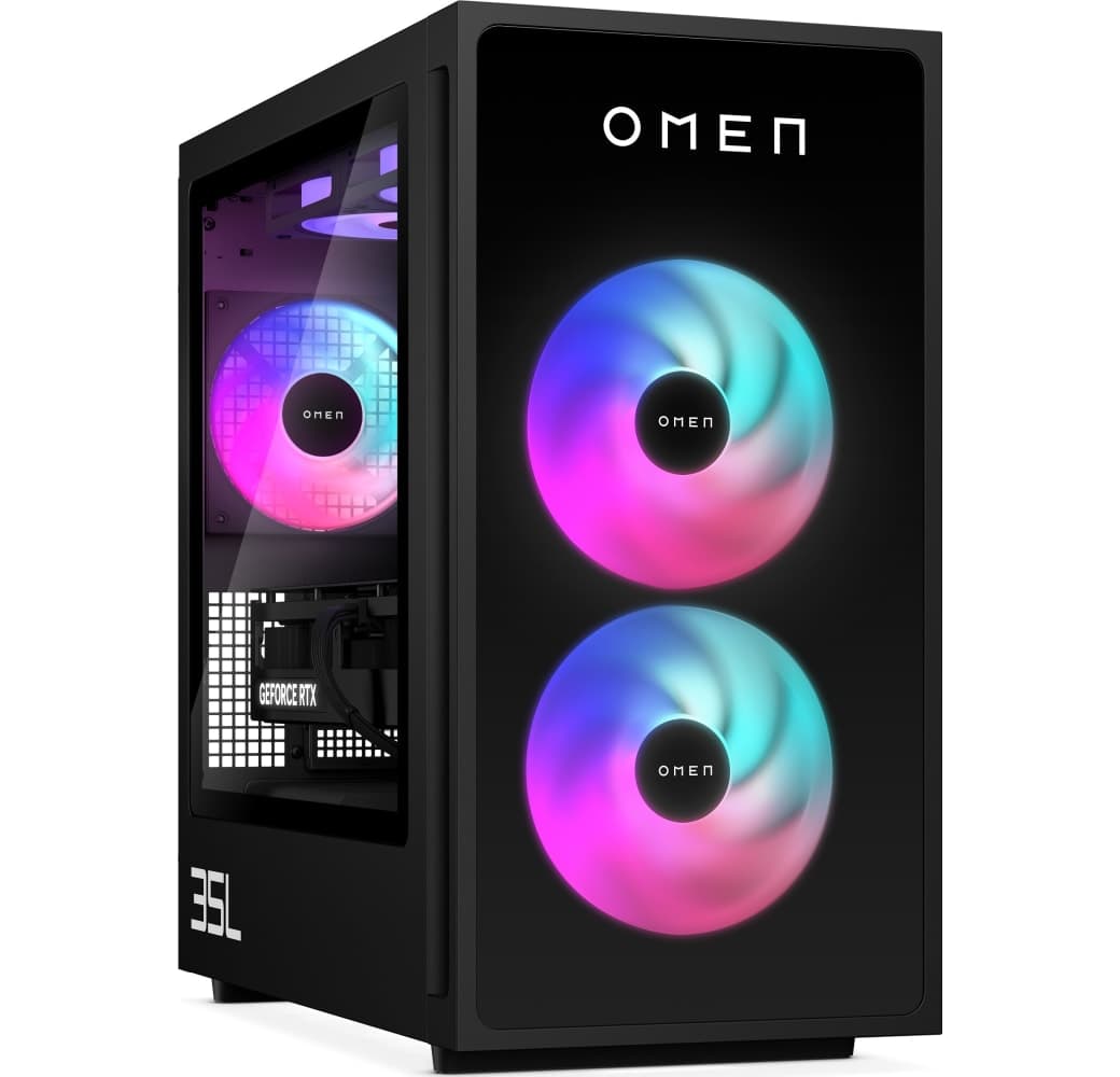 Zwart HP Omen 35L Gaming Desktop | Gaming PC GT16-0078ng - AMD Ryzen™ 7 8700G - 32GB - 2TB SSD - NVIDIA® GeForce® RTX 4070 Ti.2