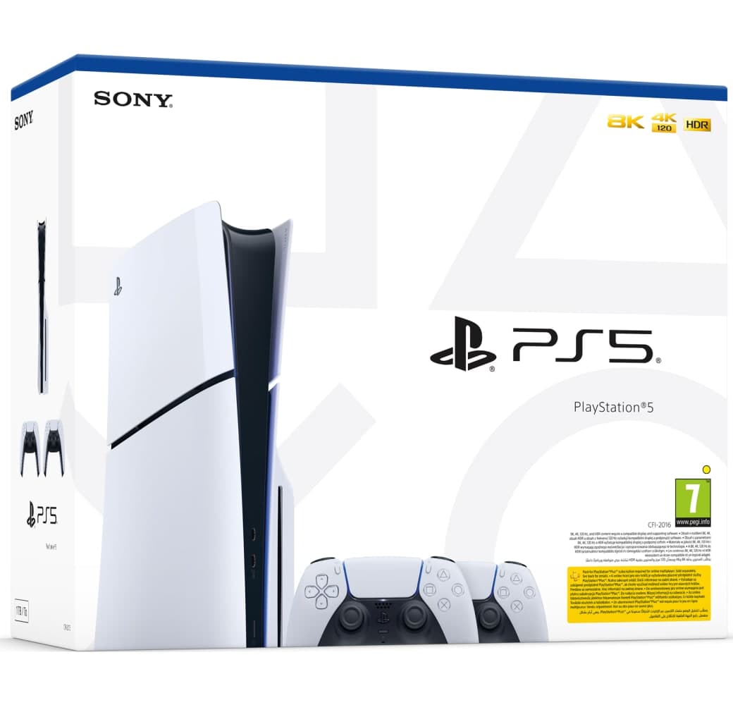 Weiß Sony PlayStation 5 Slim mit Laufwerk - 2x DualSense® Wireless-Controller Bundle.1