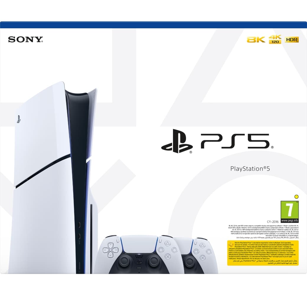 Weiß Sony PlayStation 5 Slim mit Laufwerk - 2x DualSense® Wireless-Controller Bundle.3