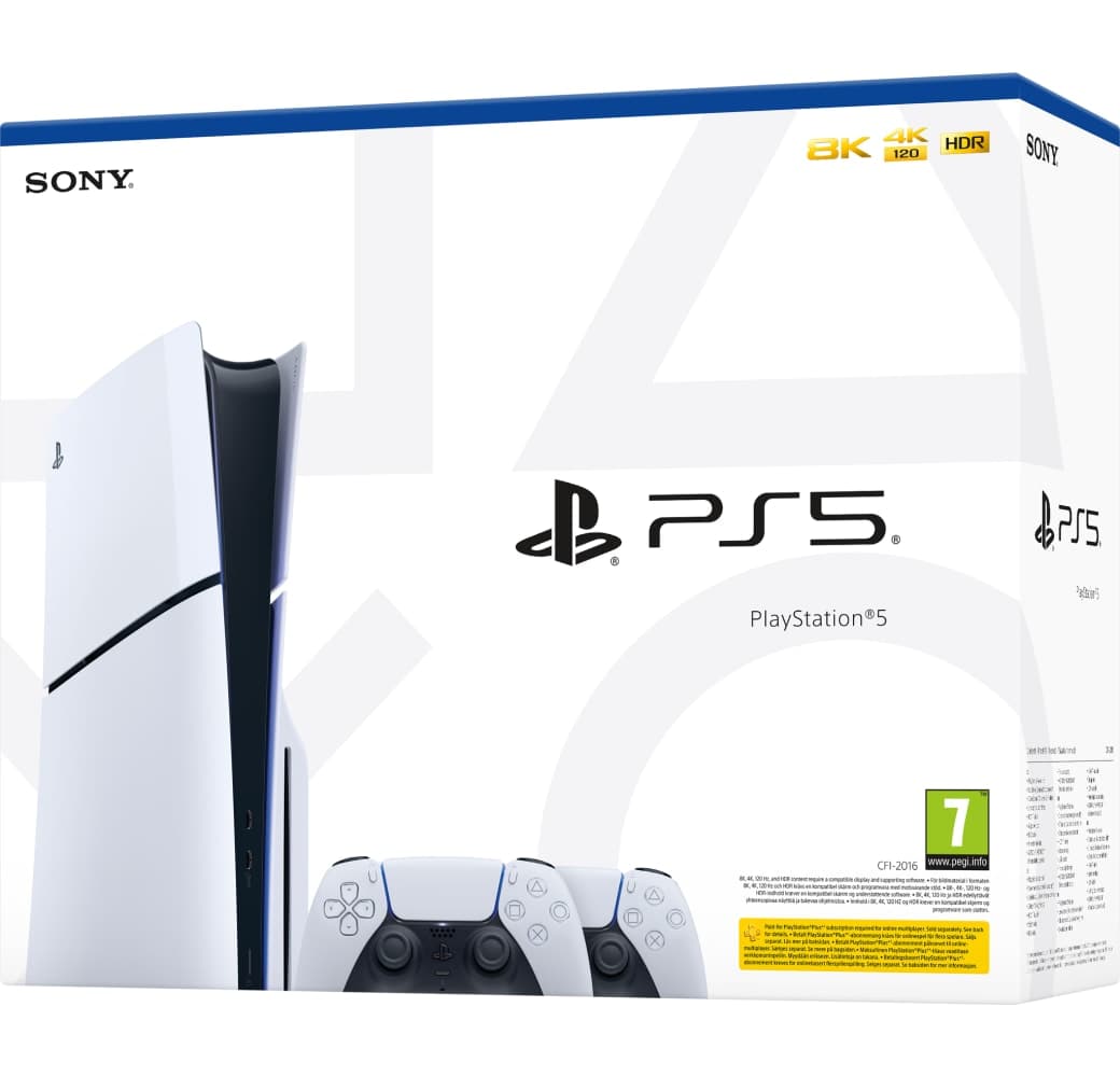 Weiß Sony PlayStation 5 Slim mit Laufwerk - 2x DualSense® Wireless-Controller Bundle.4