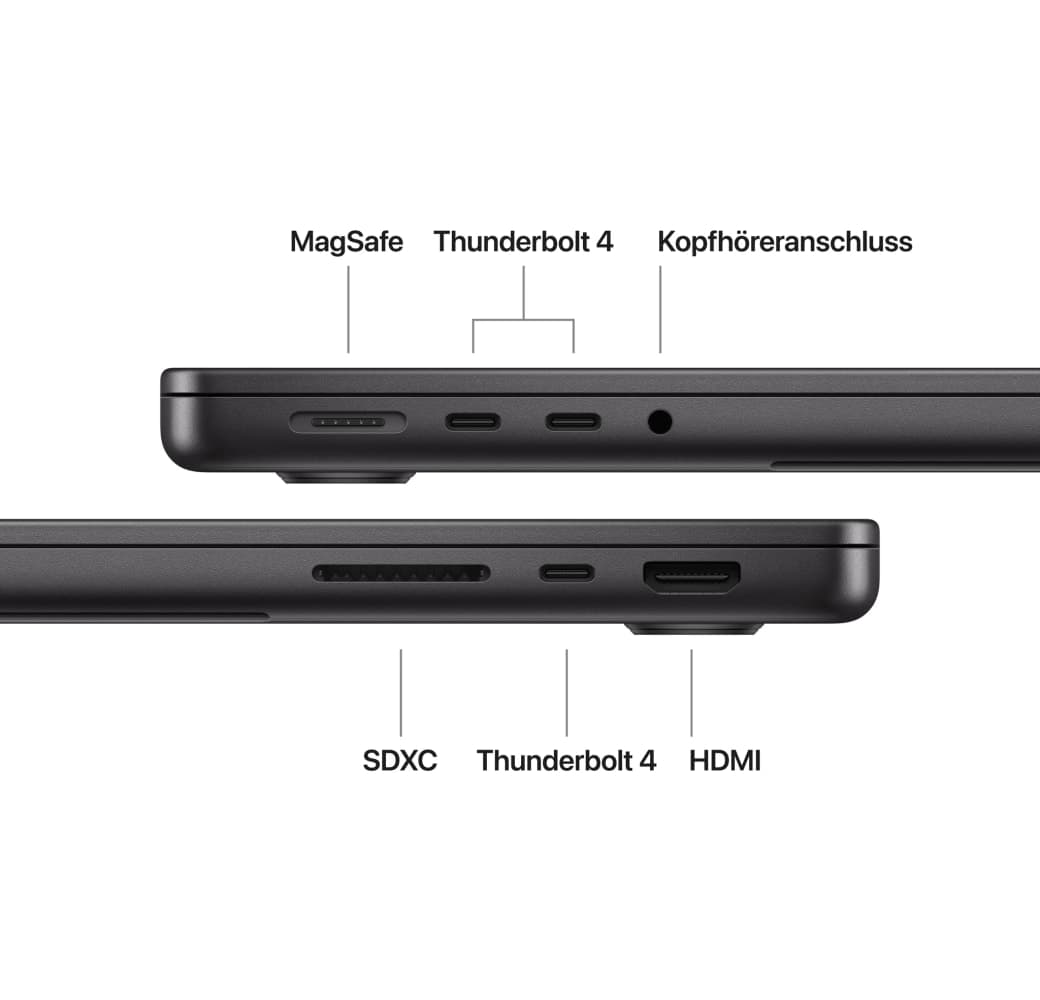 Space Black MacBook Pro 14" Laptop - Apple M5 - 16 GB - 512 GB SSD - Integrierte 10-Kern-GPU von - Deutsch (QWERTZ).5
